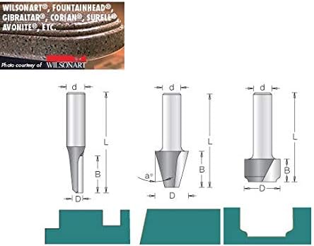 Amana Tool - 57132 Carbide Tipped Topmount European Type Solid Surface 29/32 Dia x 15/16 x