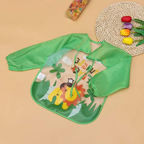 TENDYCOCO babadores impermeáveis com manga comprida para bebês recém-nascidos e recém-nascidos (leão