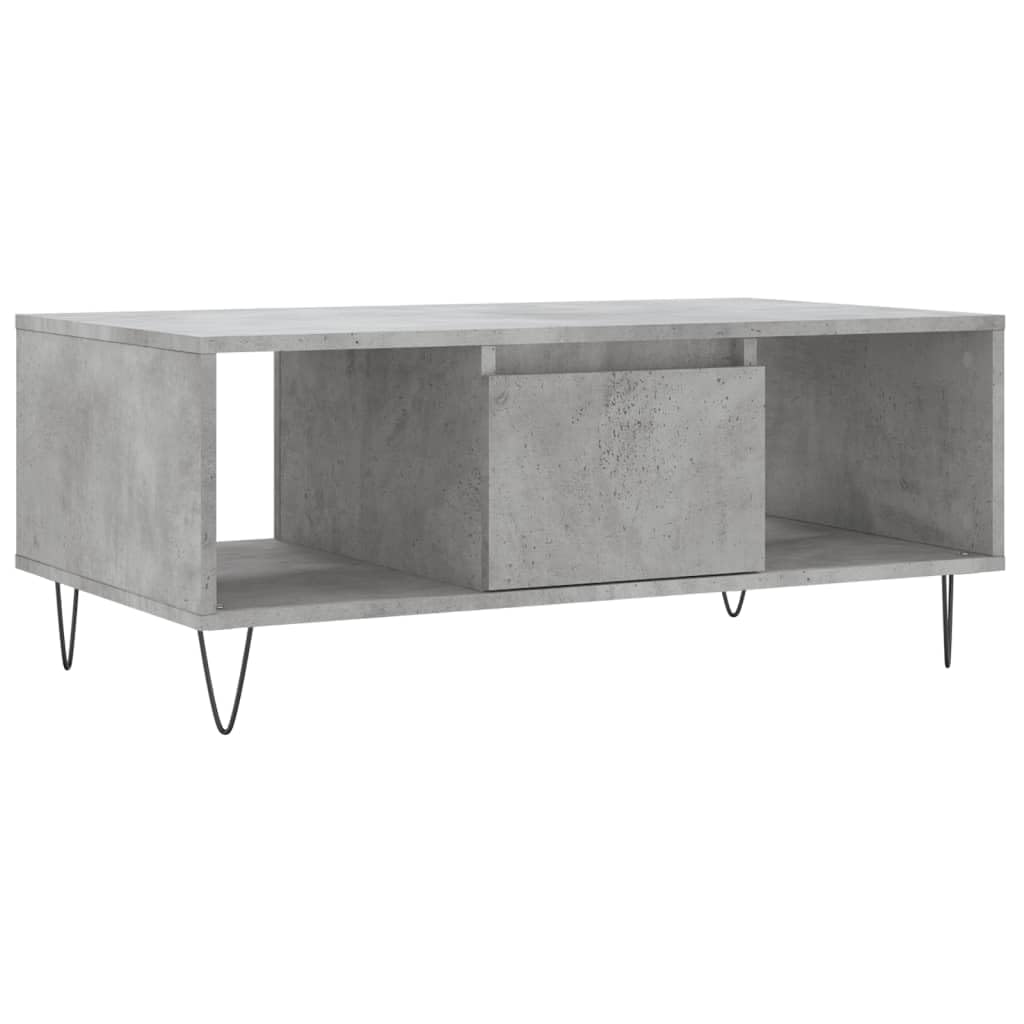 Homgoday Tavolino da caffè grigio cemento, 90 x 50 x 36,5 cm, in legno ingegnerizzato, tavolino da tè per soggiorno, sala d'accoglienza degli ospiti, camera da letto e mobili da ufficio