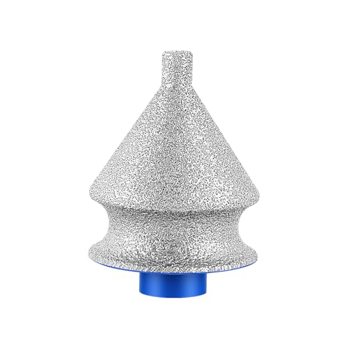 4-in-1 Diamond Chamfer Bit for Angle Grinder Diamond Beveling Grinding Head for Chamfering Hole Enlarging Polishing Arc Trimming Fit for Granite Marble Tile Ceramic Stone 5/8-11 Thread