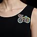 MBAIYO 3Pcs Rhinestone Bicycle Brooch Pins, Crystal Creative Bicycles Jewelry Vintage Elegant Pin for Women Classic Wedding Fashion Jewelry Accessories Gift for Clothes Hats Bags
