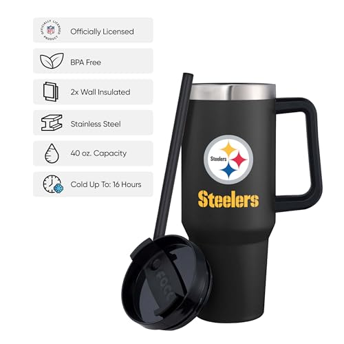 Image of FOCO NFL unisex-adult NFL Team Logo Insulated Travel Mug 40oz XL Tumbler