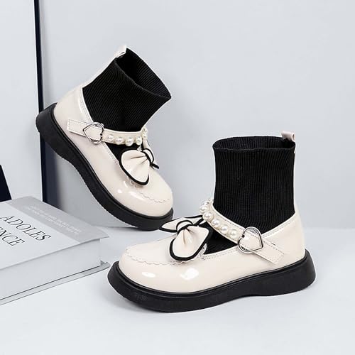 XivUe Girls Elastic Ankle Boots Up Waterproof Non-Slip Combat Shoes for Toddler/Little Kid/Big Kid2