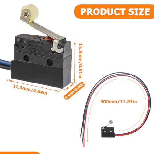 Huarew RYX-MLS 2 Pack Micro Limit Switch 6A 12V Dc Micro Switch Normally Open Close Limit Switch thumb #1