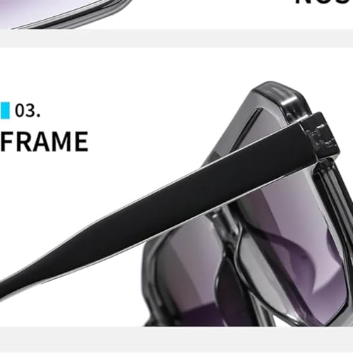 Lunettes de soleil punk à rivets mode rétro de luxe unisexe - 5