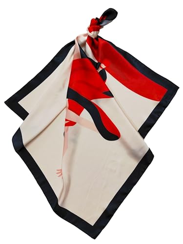 Image of Satin Silk Small Square Scarf for Women, Printed Soft and Comfy Neck Head Tie Scarf Bandana