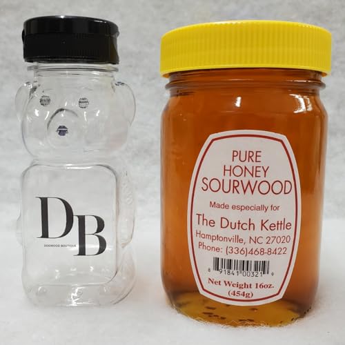 Miel Sourwood pura de 16 oz con envase de plástico