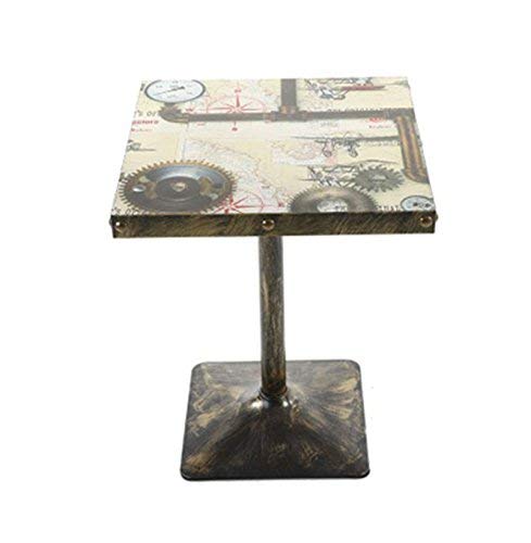 GWW Vintage Coffee Table, Creative Restaurant Cafe Iron Art Square Tab