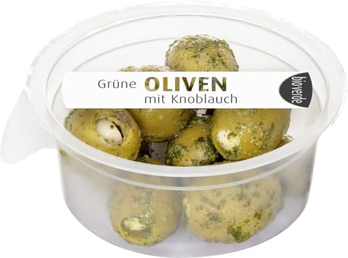 Bio Verde Grüne Oliven mit Knoblauch, 80 g