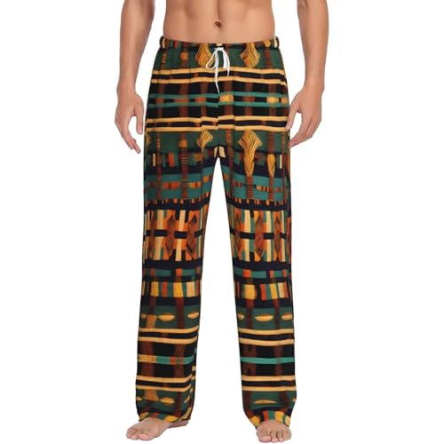 Pantalon pyjama homme polaire imprimé africain confortable contre le froid