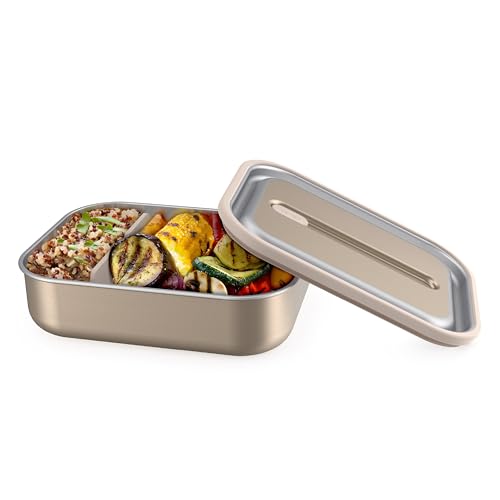 Image of Bentgo MicroSteel Leak-Proof Bento Lunch Box, Microwave & Oven-Safe