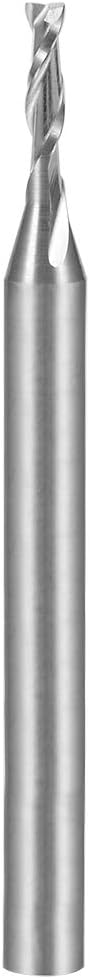 uxcell 1/8" Shank 1.5mm x 12mm Carbide End Mill CNC Router Bits 2 Flute Milling Bit for Acrylic PVC MDF Wood