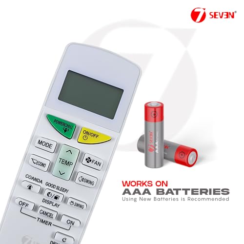 Image of 7SEVEN Compatible with Daikin AC Remote Control ARC484B32 Model 132L Suitable for FTKM60U ‎MTKM50U FTKM35U 1 1.5 2 Ton Split & Window AC - Match Keys Exactly to Replicate Genuine Remote Function