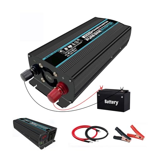 Image of WGFXYBFY 800W Pure Sine Wave Power Inverter,12V DC to 110V AC Off-Grid Solar Power Inverter,with LED Display Car Converte,for Home,Rv,Truck,12V