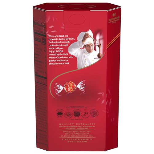 Image of Lindt LINDOR Milk Chocolate Candy Truffles Gift Box, 8.4 oz. (Pack of 6)