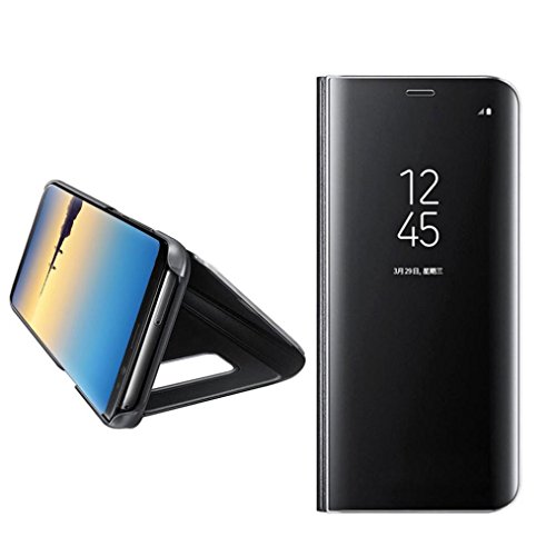 Mchoice for Samsung Galaxy Note 8, Luxury Smart Window Sleep Wake UP Flip Leather Stand Holder Case Cover(Black)