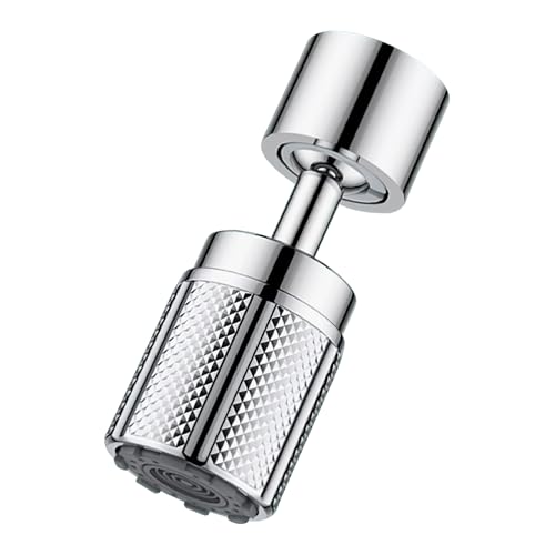 HUAERSICO Universal Küchenwasserhahn-Aufsatz - Wasserhahn Verlängerung mit Verstellbarer Schwenkbrausekopf, 6 Wasserhahnadapter für M20 M22 M24, 3-Strahlarten, Diamantstruktur-Einzigartiges Design