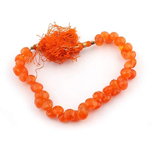 Carnelian Faceted Briolettes perles oignon cornaline naturelle 9 pouces SB3724