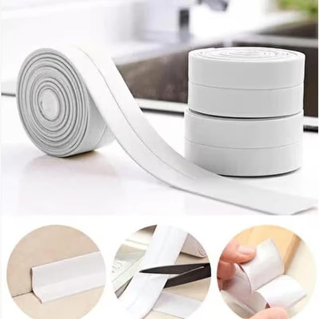Lavabo Kenar Bandı, Su Geçirmez, Banyo Küvet ve Mutfak için Sızdırmaz Bant, 3.2m