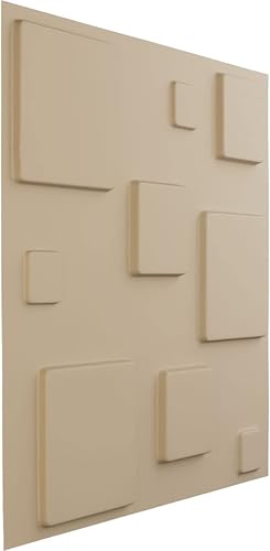 Miniatura 2 de Ekena Millwork Devon EnduraWall 19 58 pulgadas de ancho x 19 58 pulgadas de alto, panel decorativo de pared 3D, beige ahumado (cubre 2.67 pies