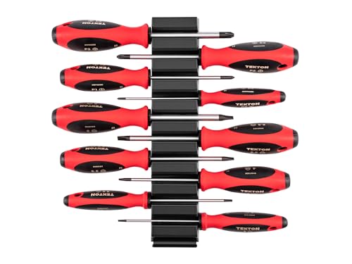 Image of TEKTON Phillips and Slotted Screwdriver Set with Modular Organizers - 4 Inch Shanks, 10-Piece (#0-#3, 3-8 mm) | DWZ90106