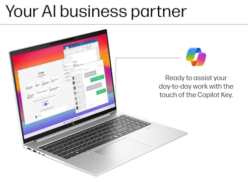 Image of HP EliteBook 860 G11 Business AI PC Laptop (16 inch FHD+ Anti-Glare, Intel 12-Core Ultra 5 125U (> i7-1355U), 16GB DDR5 RAM, 512GB SSD) Fingerprint, Backlit, 5MP IR Webcam, 2x Thunderbolt 4, Win 11 Pro