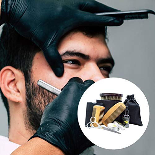 FRCOLOR 6 Pcs Homens Barba Grooming Kit í“leo de Barba Escova de Barba Pente de Barba Bí¡lsamo de Ba