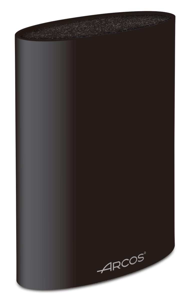 Arcos Tacos - 20 cm'ye Kadar Bıçaklar İçin Evrensel Bıçak Bloğu - Termoplastik Kauçuktan Üretilmiştir 220 x 160 x 65 mm - Siyah