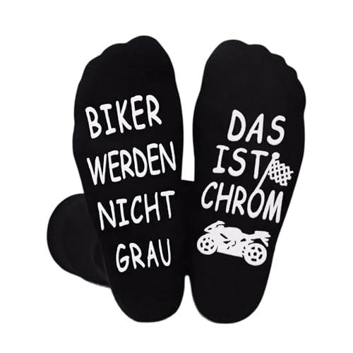 ZoeWei Motorrad Geschenke Socken, Motorrad Geschenke für Männer Lustige Geschenk für Motorradfahrer Geburtstagsgeschenk für Papa Opa Ehemann Freund