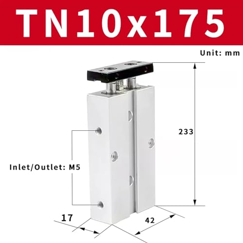 Cilindros neumáticos de doble acción TN10x175 para un control bidireccional exacto 2