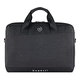 Bugatti Universum Businesstasche für Herren mit 15“ Laptopfach, Arbeitstasche Aktentasche Große Bürotasche, Schwarz