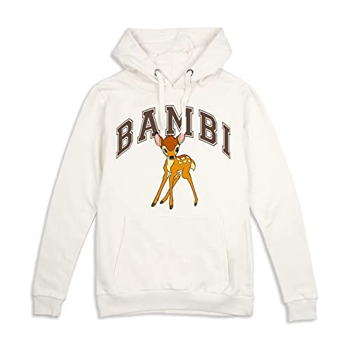 Cotton Soul Disney Bambi Collegiate Sudadera con capucha para mujer, piedra, piedra, L
