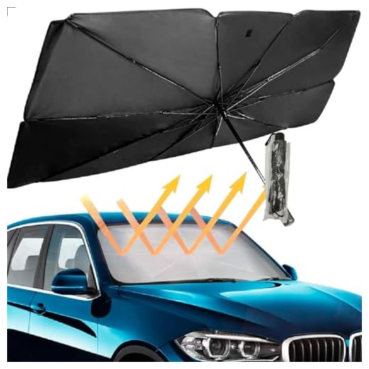 Guarda Sol Parabrisa Protetor Termico Carro Proteção Contra Raio Solar Uv Formato Guarda Chuva Portátil Proteção Solar Acesssórios Automotivo Verão Sombra