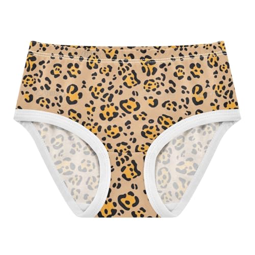 Brown Leopard Print Girls Underwear Toddlers 2t Cotton Panties for Girl Fun Underpants Briefs