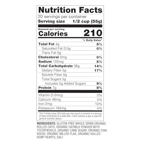Image of Oatsome Overnight Oats 2 lb, 7g Protein, Flax & Chia Seeds, Gluten-Free