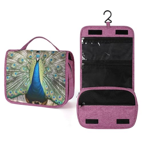 Trousse de toilette imperméable paon pour vos week-ends et voyages