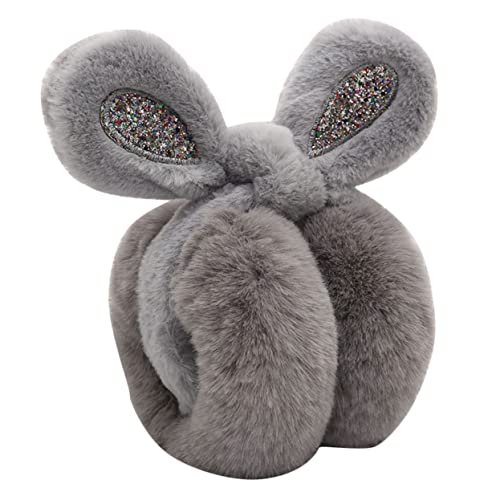 Gatuida Rabbit Ear Muffs Winter Ear Warmers Babies Fluffy Bunny Ears for Fleece Rabbit Ear Warmer Boy Ear Covers
