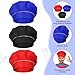 Coume 3 Sets Kids Chef Hat and Apron Set Christmas Red Blue Black Toddler Chef Outfit Funny Adjustable Apron for Christmas New Year Role Play Cooking Baking Training Gift, Ages 7-13