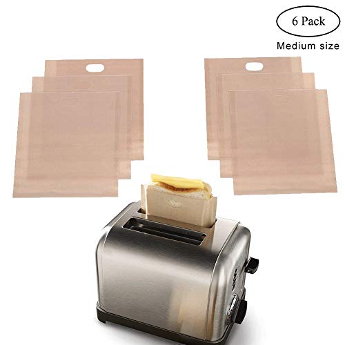 Toaster Bags Reusable for Grilled Cheese Sandwiches,Non Stick Sandwich Toaster Bags,Premium Quality Teflon