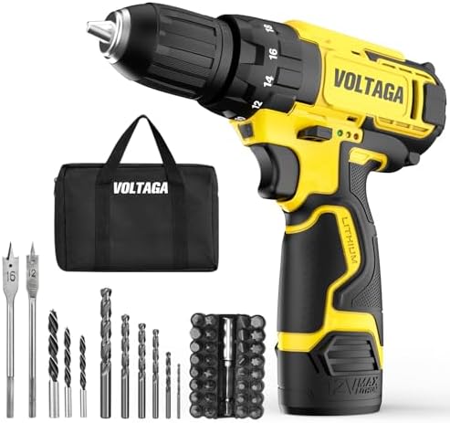 Amazon | VOLTAGA 電動ドライバー 小型 12V ドリルドライバー 充電式  