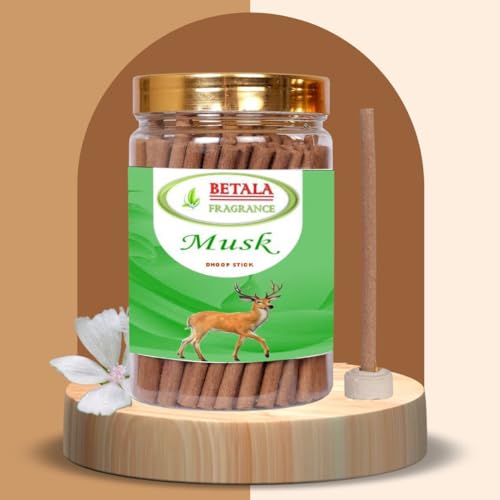 Image of Betala Fragrance Musk Flavour Dhoop Sticks for Pooja, Pack of 200 g with Holder |Dhup Batti| |Agarbatti| |Incense Stick| (200 Gm)