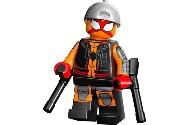 LEGO Minifigures Spiderman Across the Spider Verse Sun-Spider 71050 (Bagged), Orange and Black, Standard Lego Minifigure Size