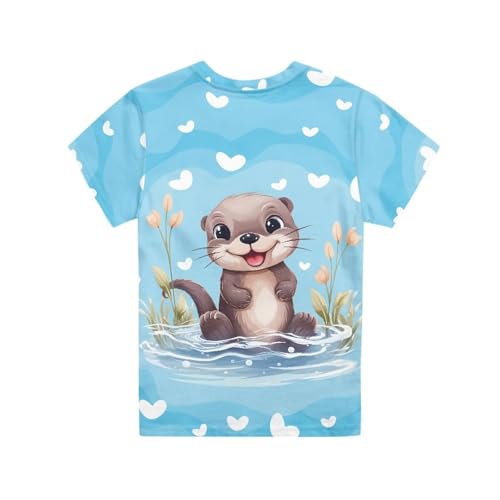 Image of JEOCODY Boys Girls Graphic Tees Funny 3D Printed Short Sleeve T-Shirts 3-16T