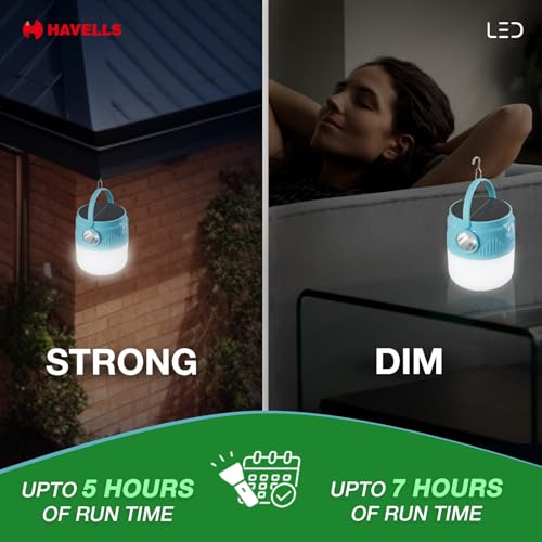 Image of Havells Solar Lighthouse NXT 10W| 360 Light Distribution| 4000 mAh Lithium-Ion Rechargeable Battery| 2 Light Modes| Torch - Usage up to 7 Hours Multi-Function Canopy Light for Camping & Marketplace