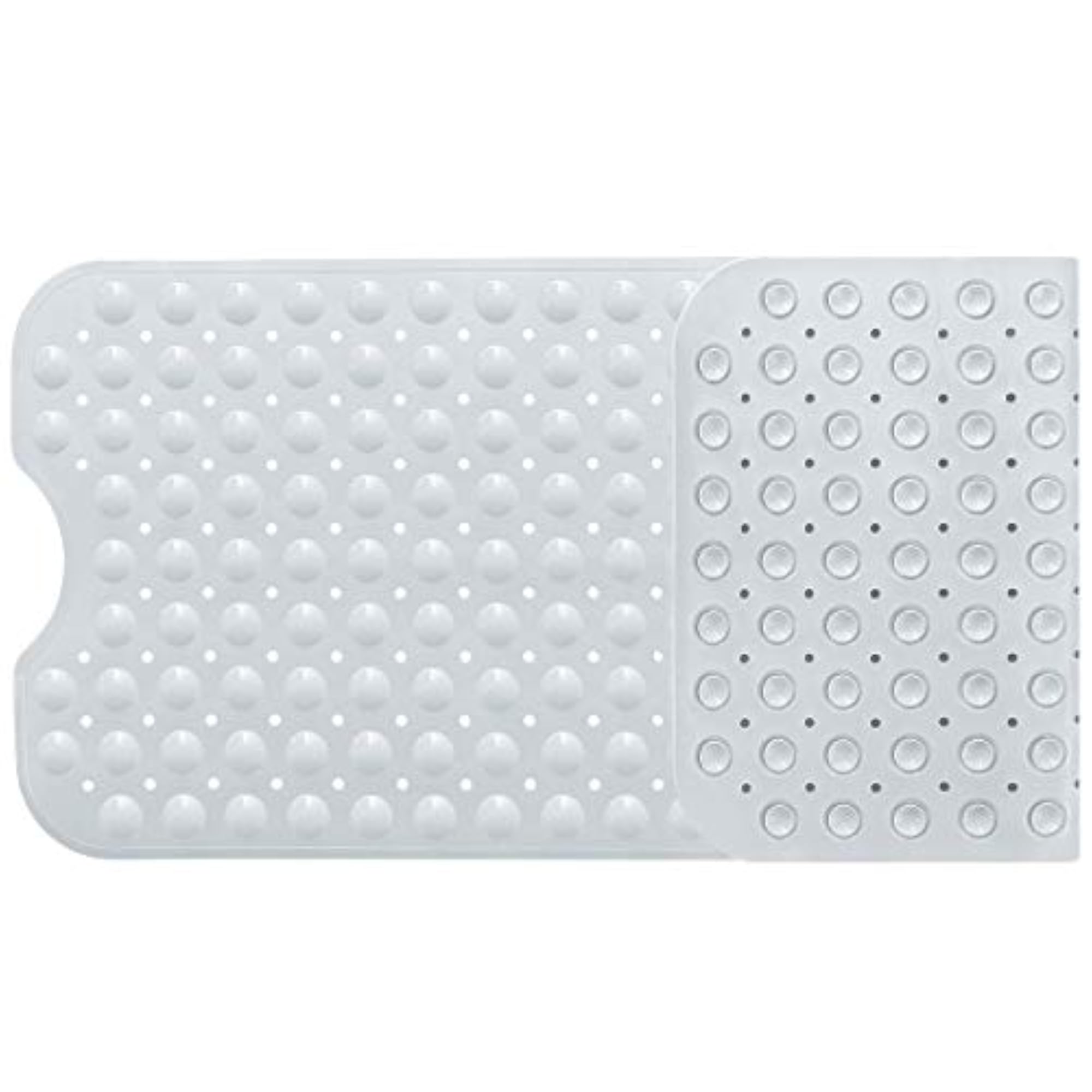 Extra Long Bath Mat Non-Slip, Stylish White Design