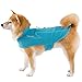VIVAGLORY Cozywrap Wintermantel Hund, Hundejacke mit Geschirr Öffnung, Fleecejacke Hund Hundejacke, Reflektierend & Verstellbar Fleece Softshell, S, Türkis