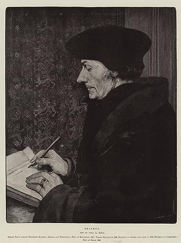 Poster Erasmus Hans Holbein Der Jüngere toile sans cadre 50x70 cm