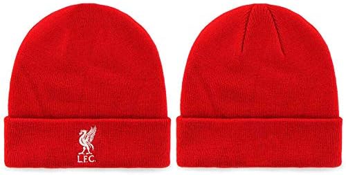 GIFTS 4 ALL Official Liverpool Football Winter Warmers Hat & Bar Scarf Set (100% Acrylic), Liverpool Fans Scarf, Liverpool Winter Woolly Hat, Liverpool Football Crest Scarf