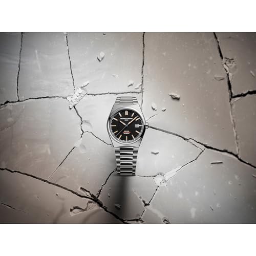 Image of Frederique Constant Mens Swiss Automatic Highlife COSC Silver-Tone Stainless Steel Watch with Bracelet and Additional Black Nubuck Leather Strap, Style: FC-303BBG3NH6B