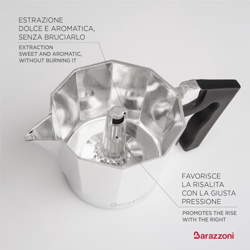 Barazzoni die farbige Espressokocher 1 Tasse, Aluminium, Grau, 6.6 x 12.4 x 13.1 cm – Ansicht 5